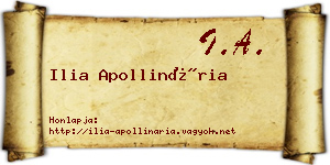 Ilia Apollinária névjegykártya